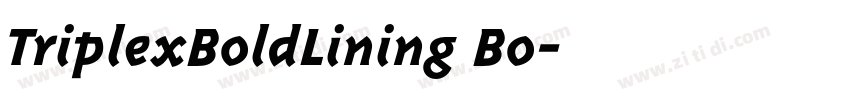 TriplexBoldLining Bo字体转换